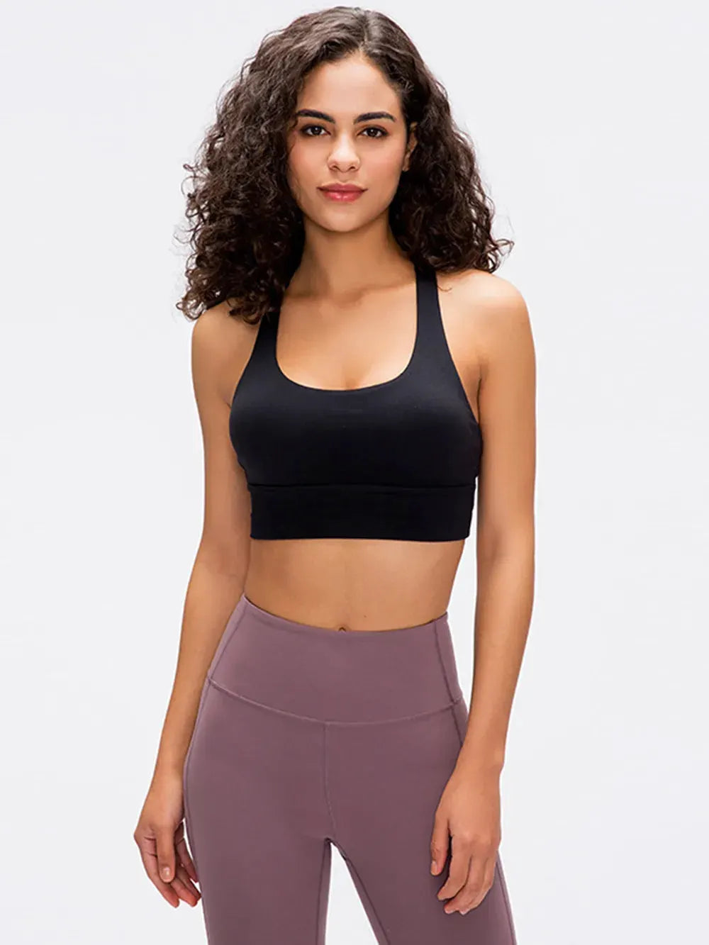 Millennia Crisscross Scoop Neck Active Tank by Millennia