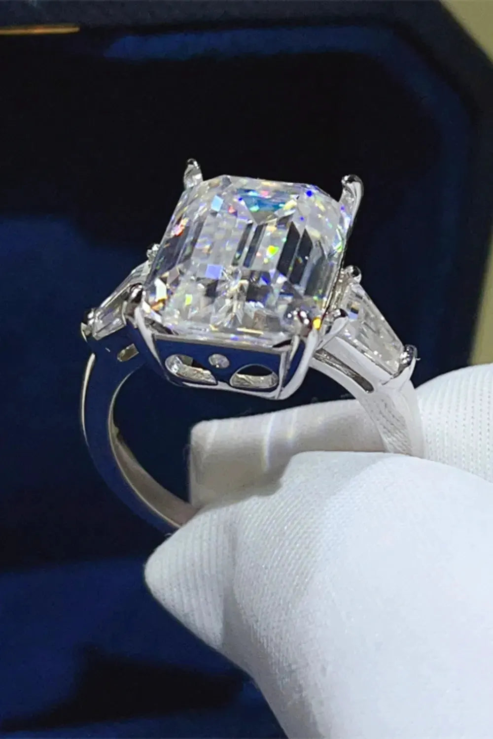 10 Carat Moissanite 925 Sterling Silver Ring by Partner Label