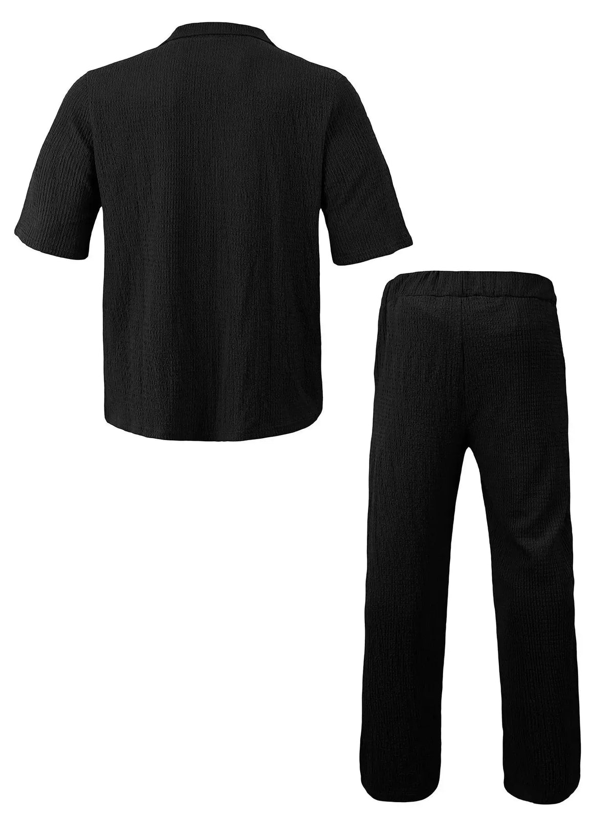 Men's Full Size Short Sleeve Top and Pants Set Plus Size by Trendsi