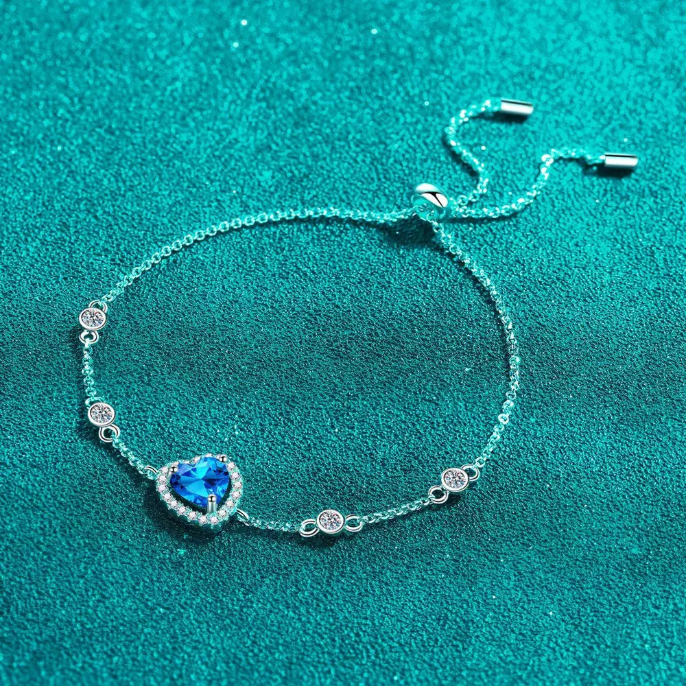 1 Carat Moissanite 925 Sterling Silver Bracelet by Partner Label