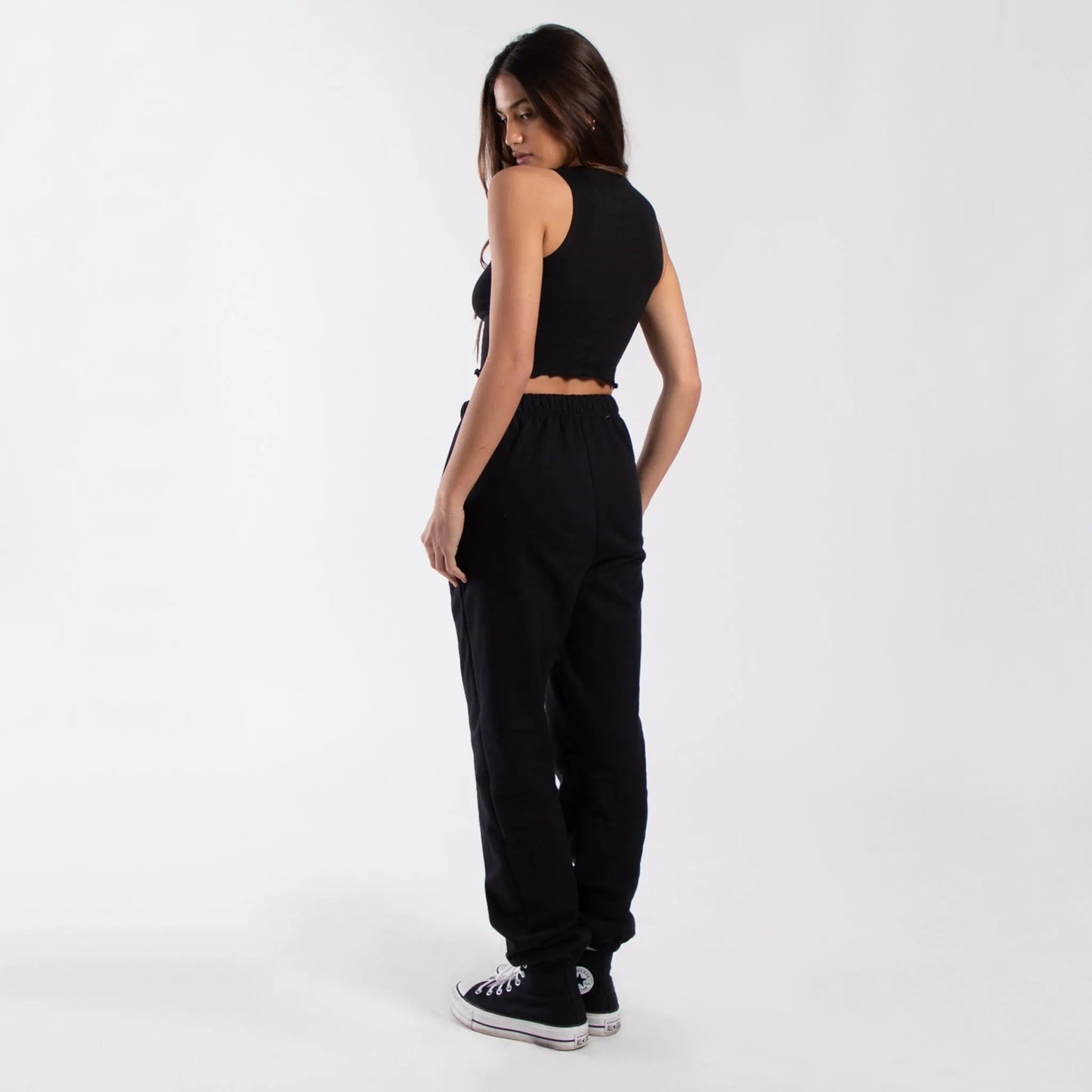 0892 - Women's Cropped Lettuce Trim Muscle Tank by POS Wholesale