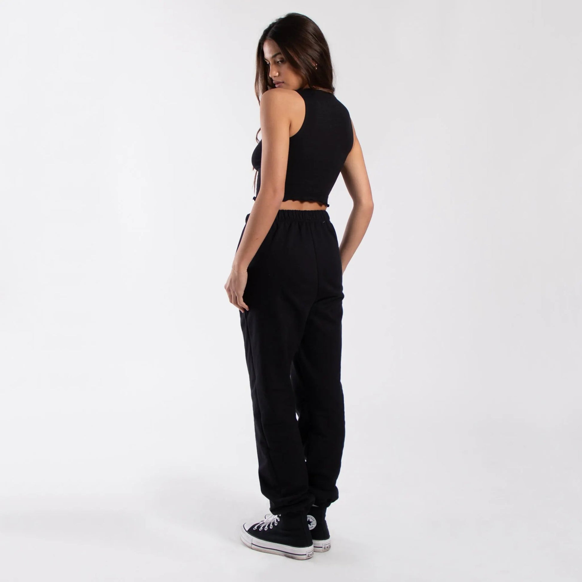 0892 - Women's Cropped Lettuce Trim Muscle Tank by POS Wholesale