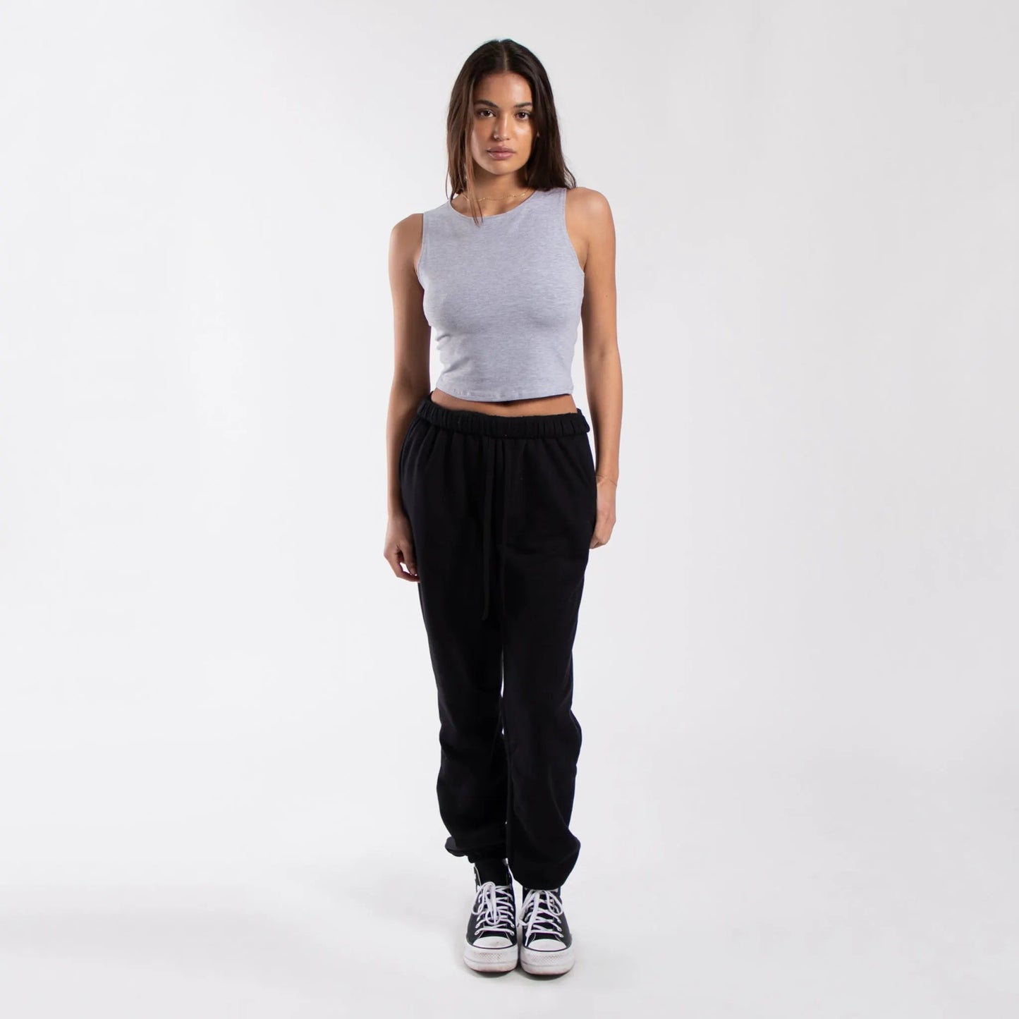 0895 - Women's Cropped Formfitting Muscle Tank by POS Wholesale