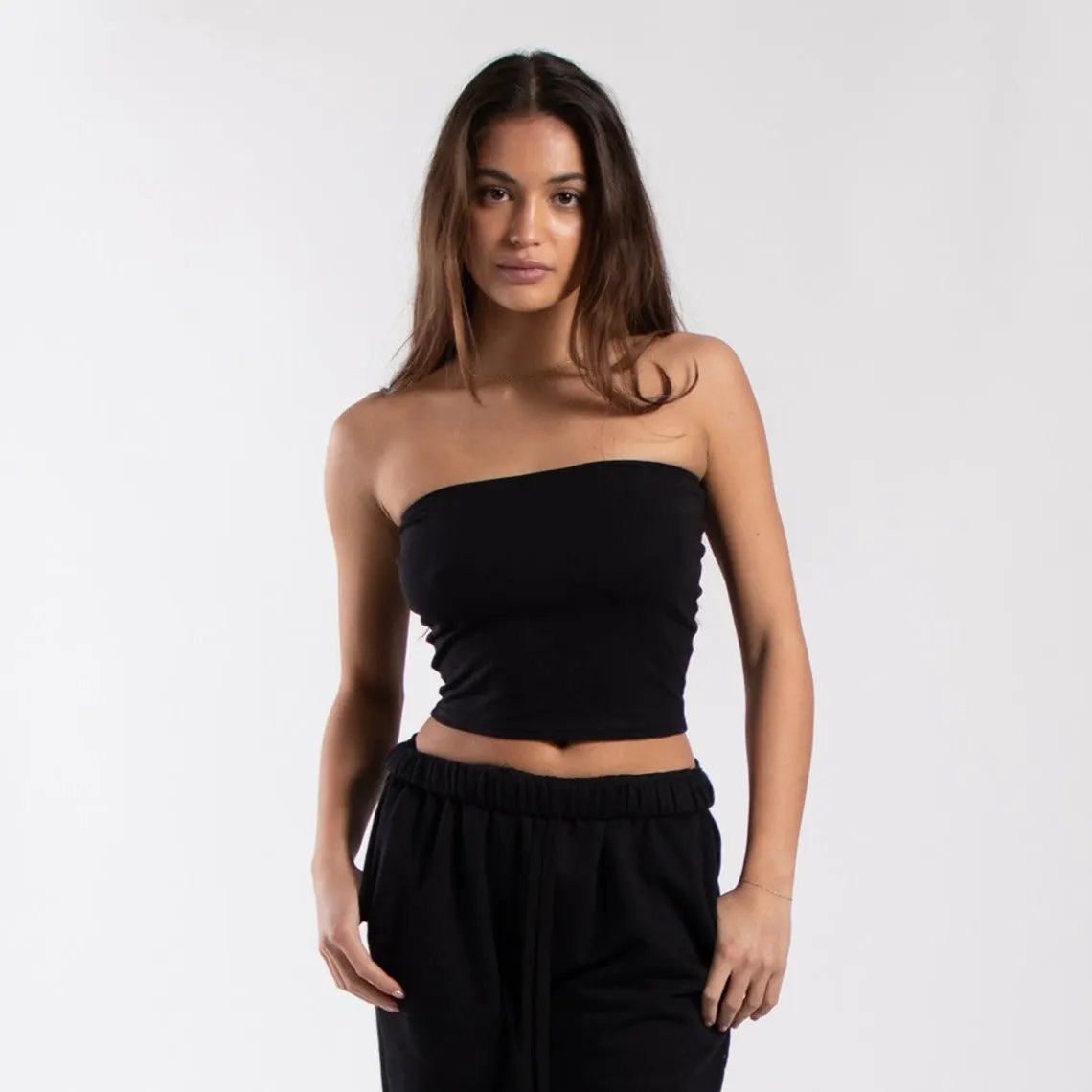 0893 - CLOSEOUT Women's Cropped Strapless Tube Top by POS Wholesale