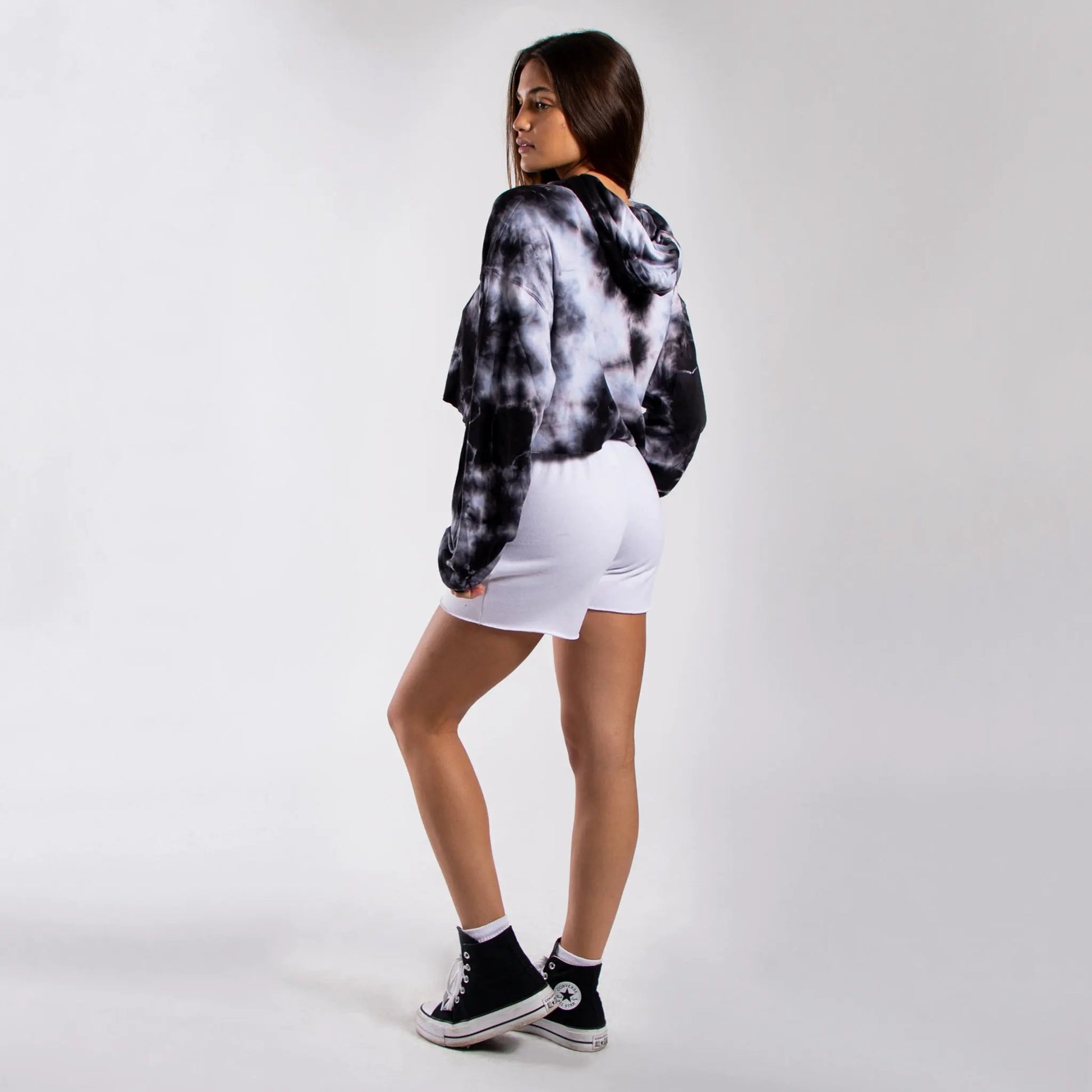 6036TD - CLOSEOUT Women's Cropped Tie Dye Hoodie by POS Wholesale