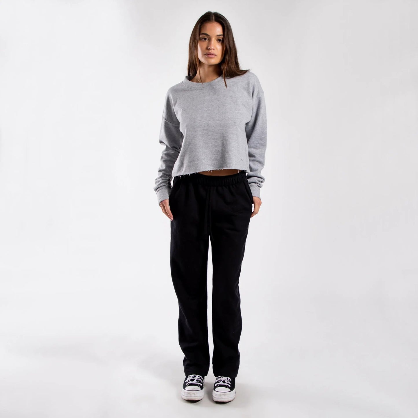 6035 - CLOSEOUT Women's Cropped Fleece Crew Neck Sweatshirt by POS Wholesale