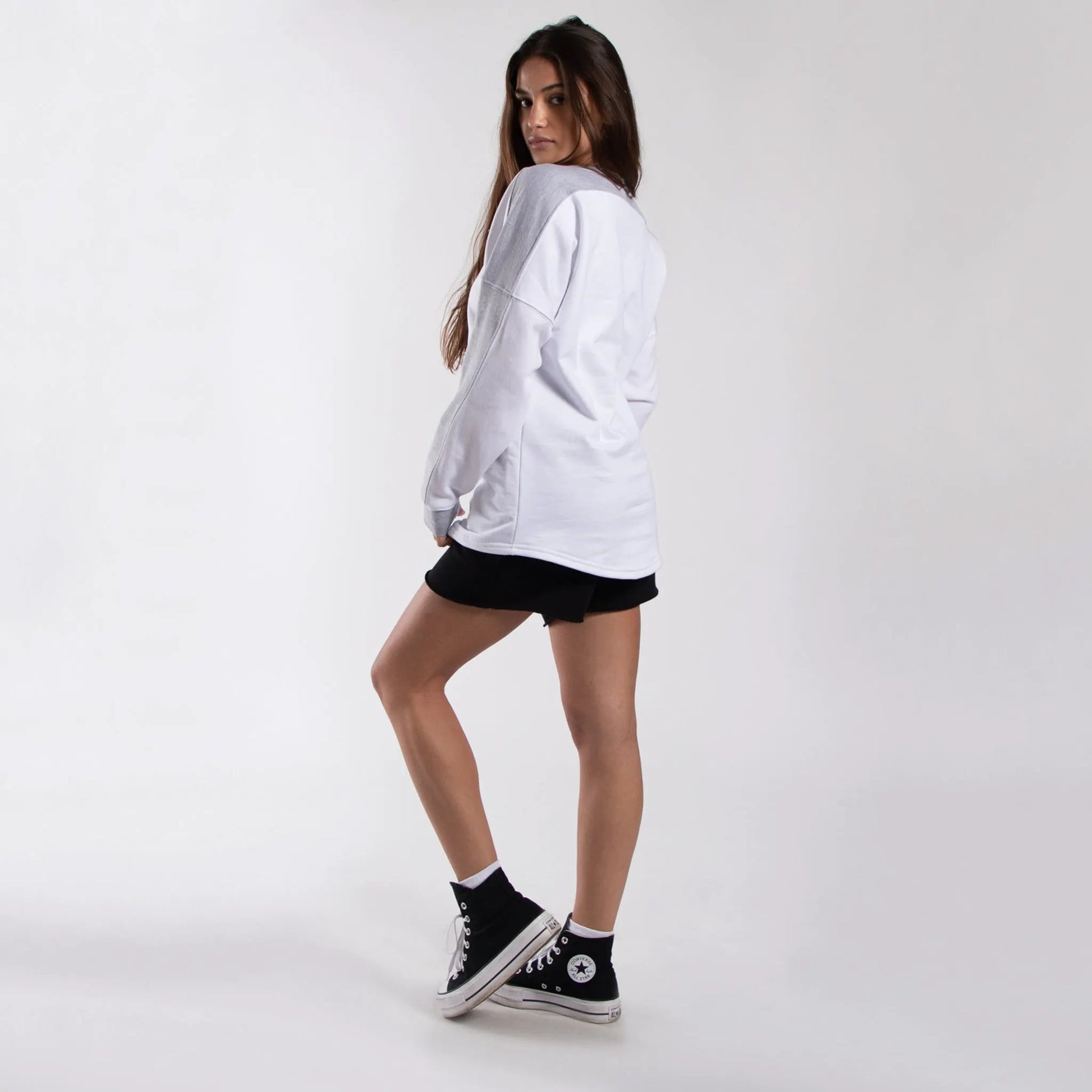 6022 - Women's Panel Crewneck Sweatshirt by POS Wholesale