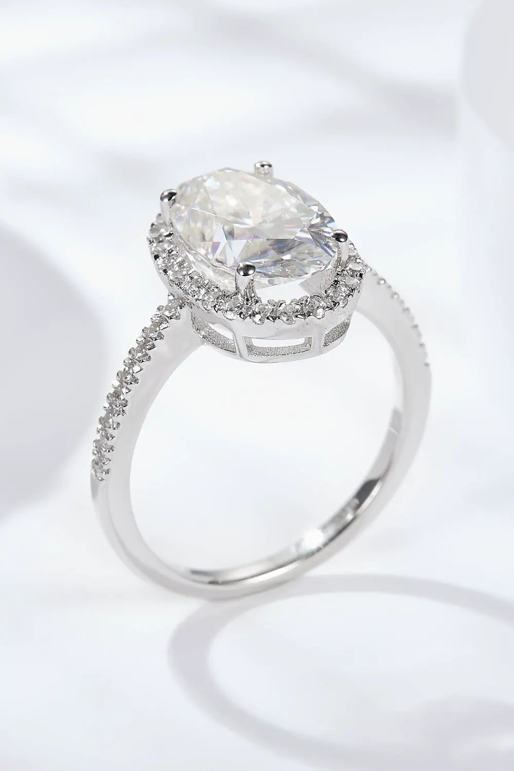 4.5 Carat Moissanite Halo Ring by Partner Label