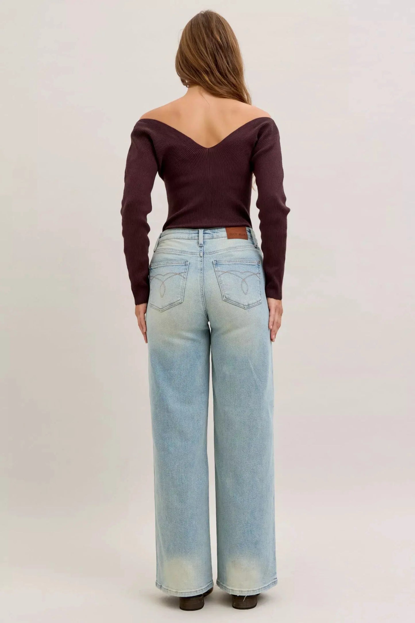 Judy Blue High Waist Column Straight Jeans by Judy Blue