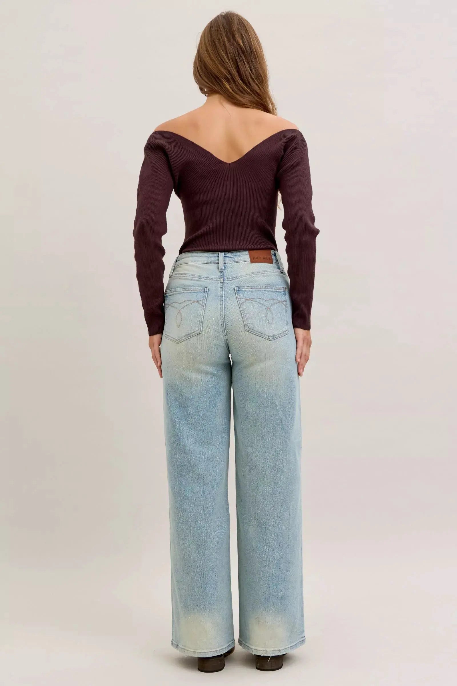 Judy Blue High Waist Column Straight Jeans by Judy Blue