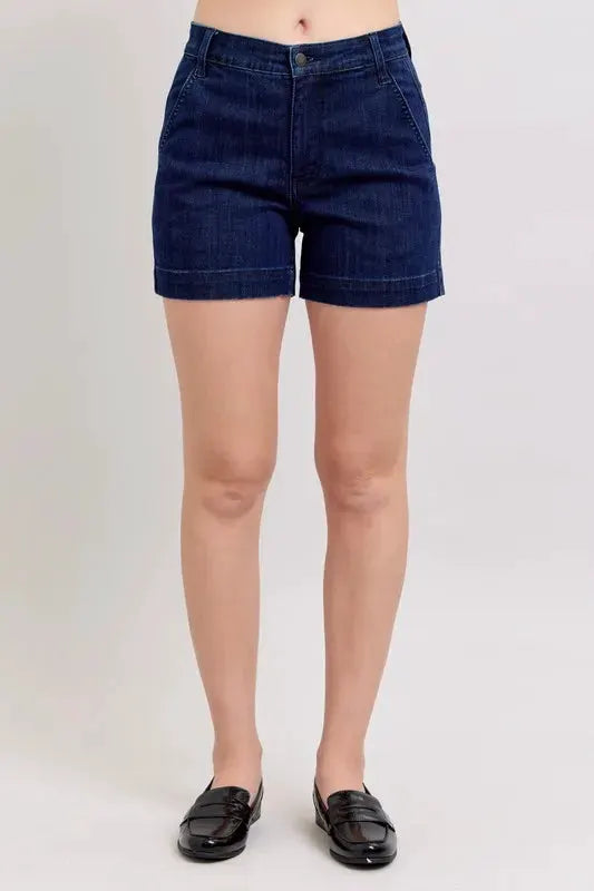Judy Blue Full Size High Waist Denim Shorts Plus Size by Judy Blue