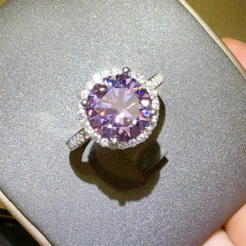3 Carat Moissanite Zircon 925 Sterling Silver Ring by Partner Label