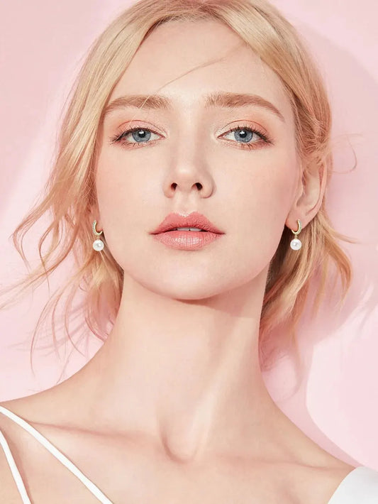 925 Sterling Silver Freshwater Pearl Earrings by Partner Label