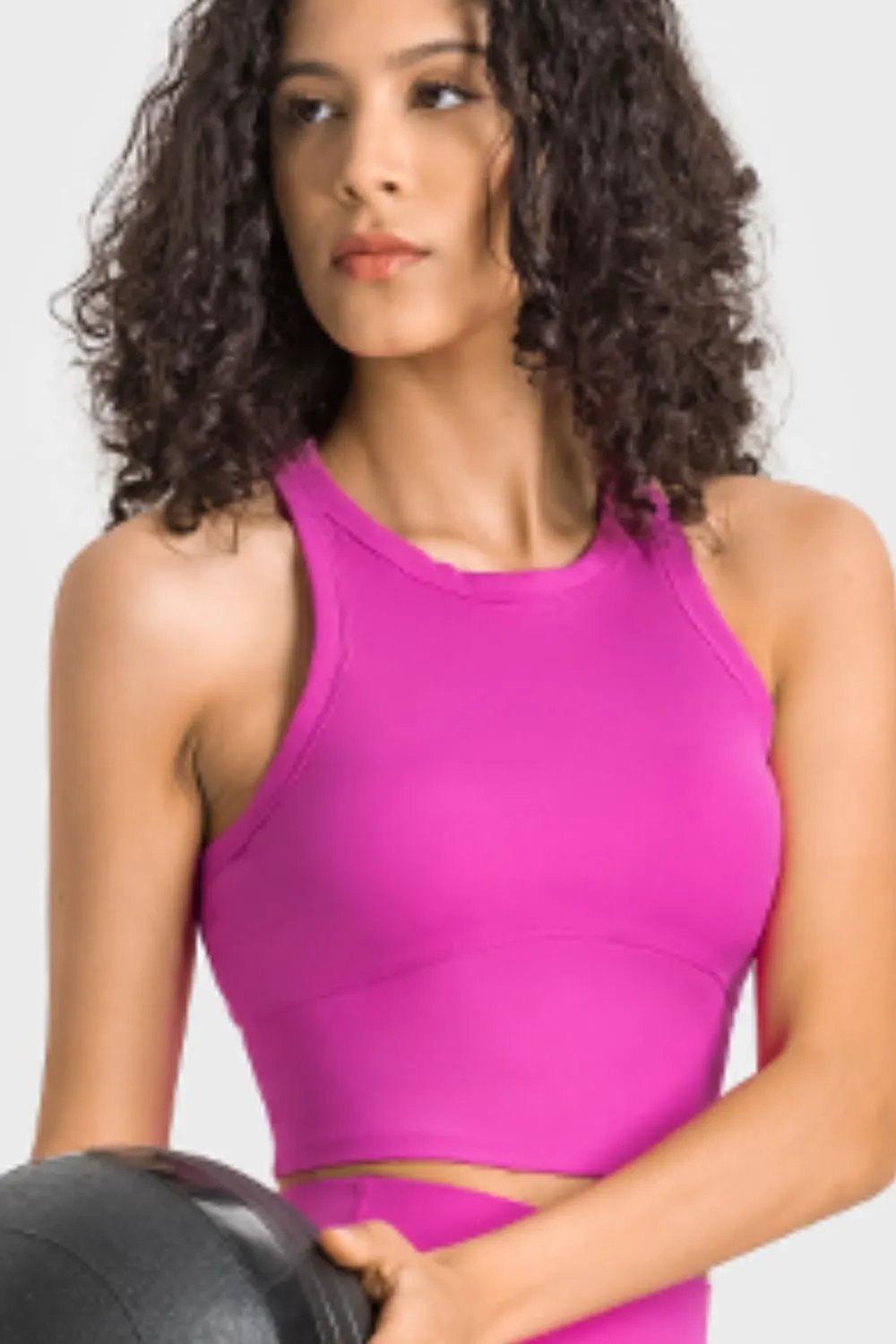 Millennia Racerback Cropped Sports Tank by Millennia