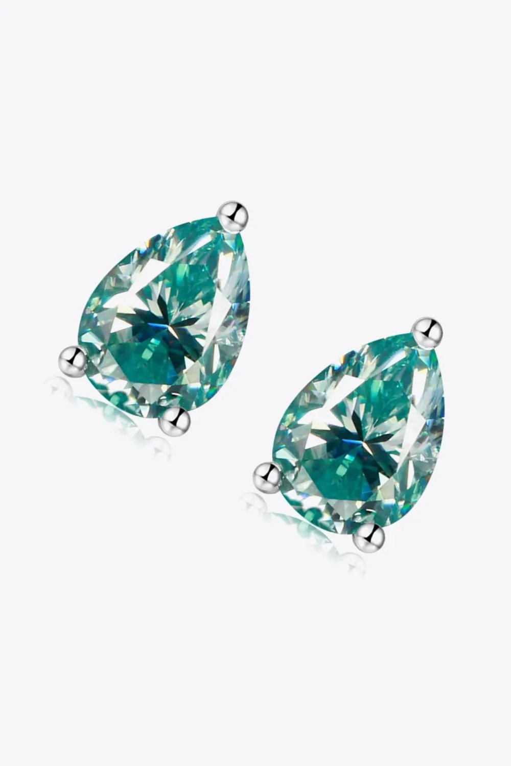 2 Carat Moissanite Teardrop Earrings by Partner Label