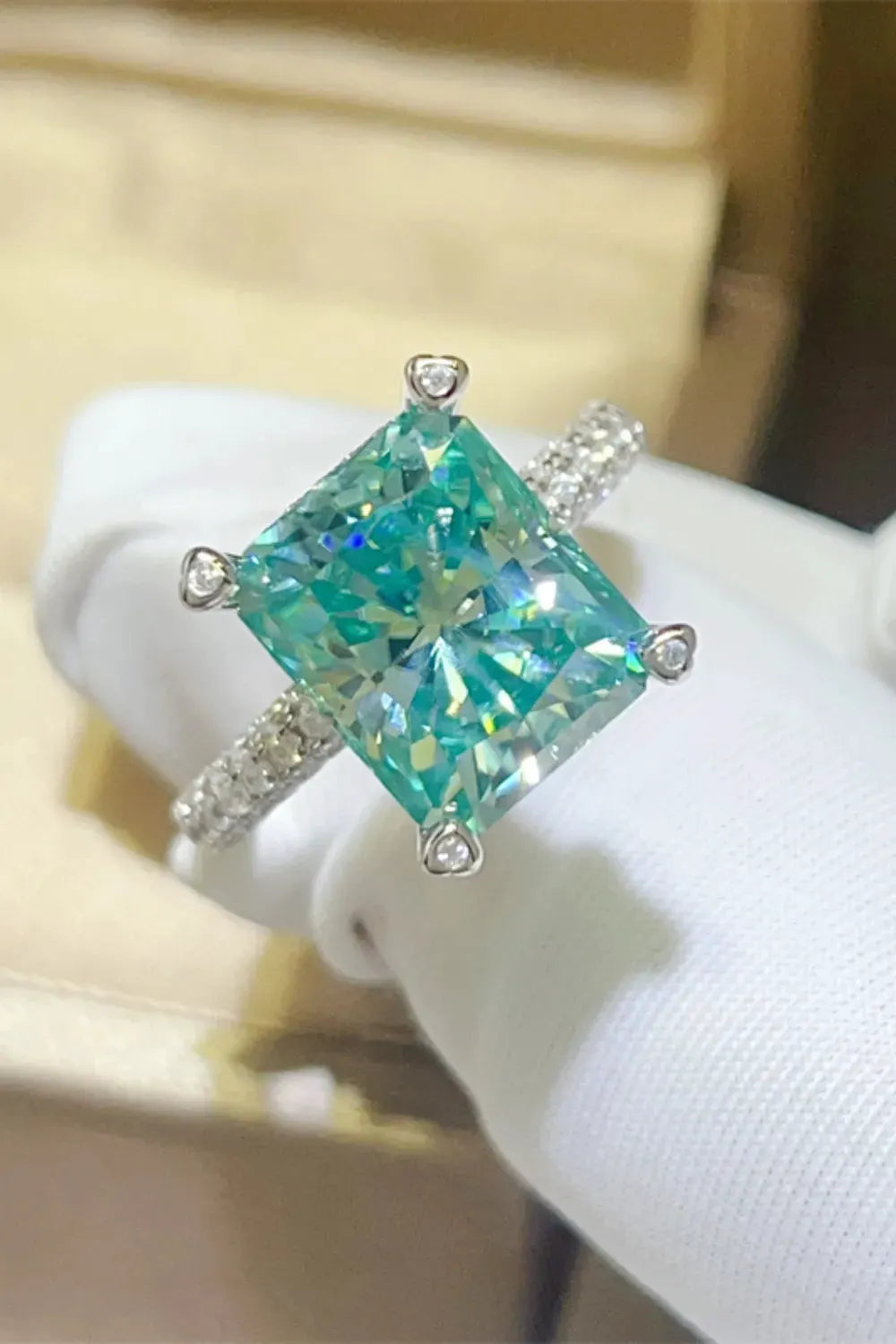 5 Carat Moissanite 925 Sterling Silver Ring by Partner Label