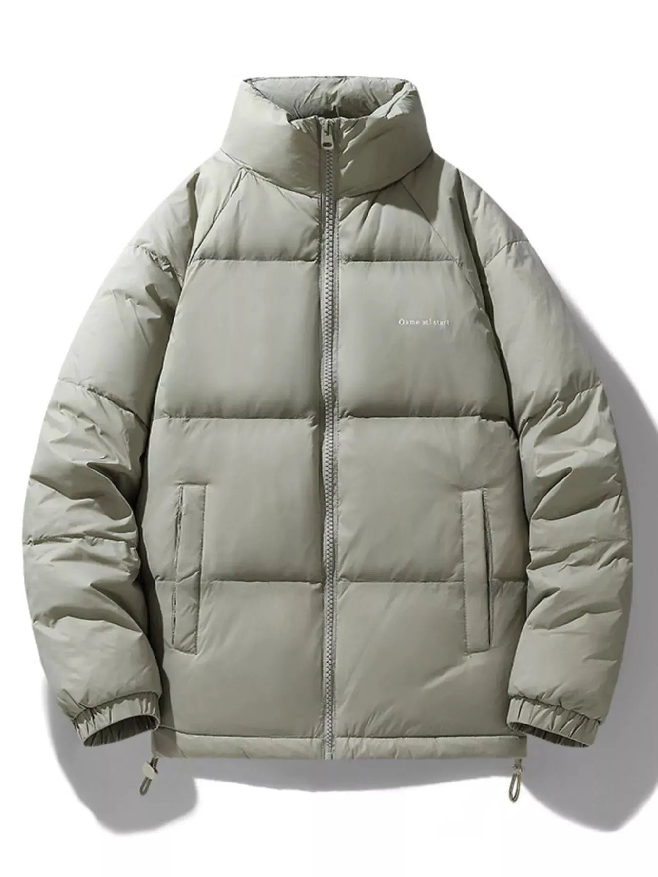 Men's Plus Size Zip Up Padded Puffer Jacket by Partner Label