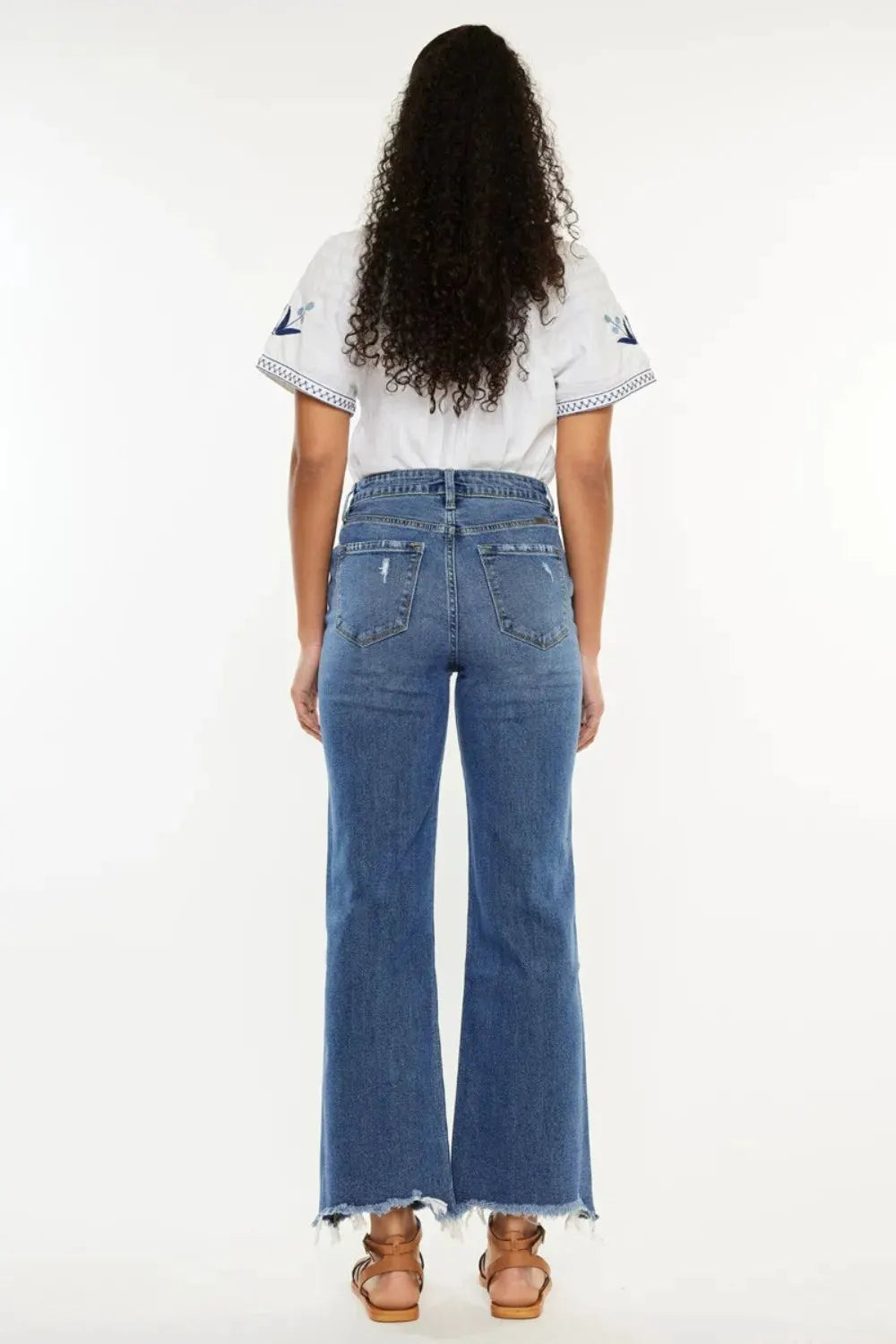 Kancan Full Size High Rise Slim Wide Leg Jeans by Kancan