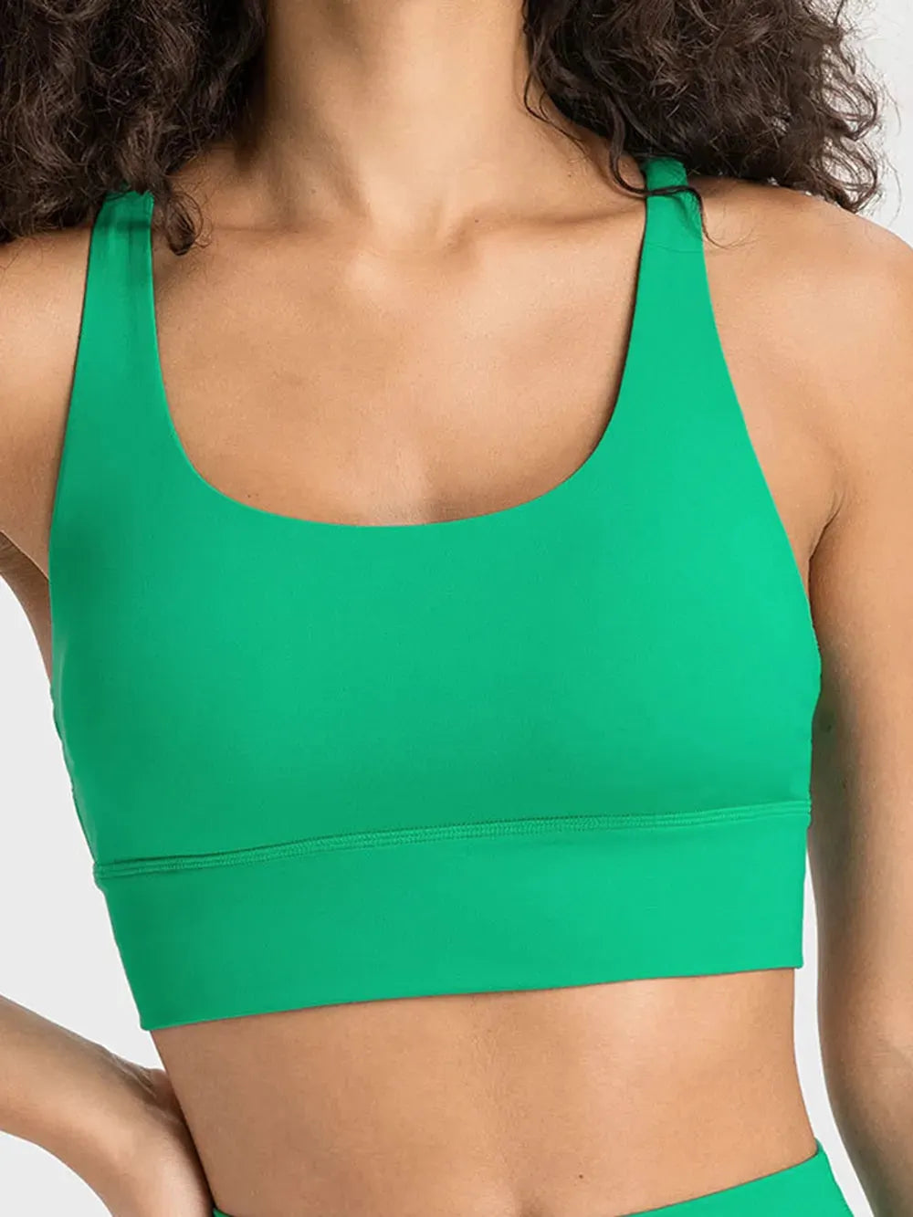 Millennia Crisscross Scoop Neck Active Tank by Millennia