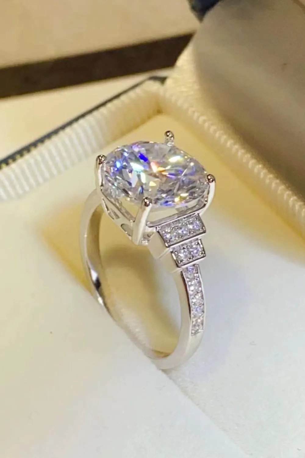 5 Carat Moissanite 925 Sterling Silver Ring by Partner Label