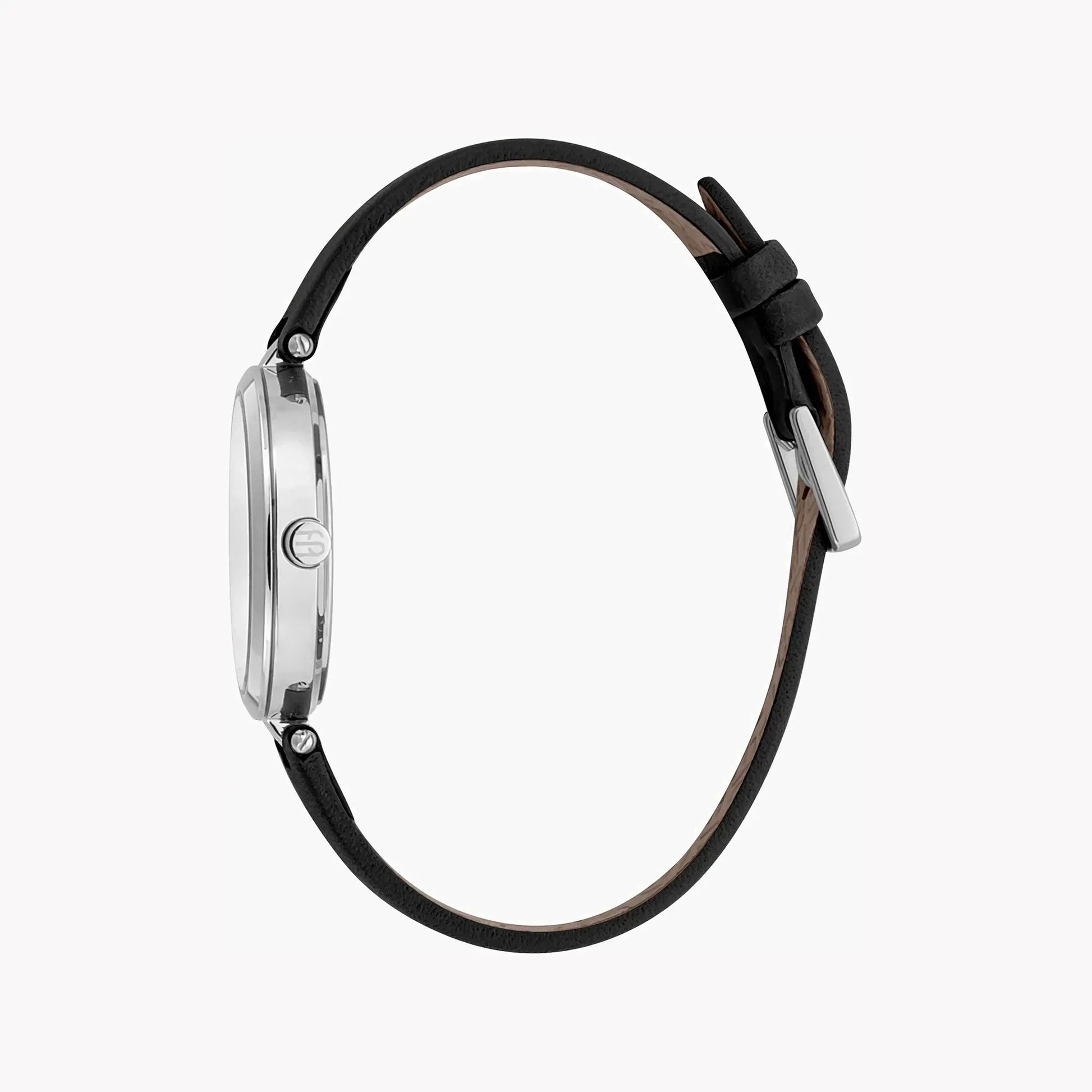 Esprit Women's Black Leather Watch, Silver Dial | ES1L314L0015 by ESPRIT