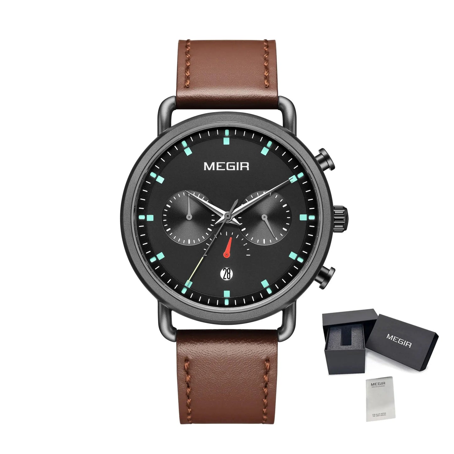 MEGIR Men Watch Top Brand Fashion Casual Quartz Watches Waterproof Date Man Sports Military Wristwatch Clock Relogio Masculino 2159 by MEGIR WATCH GROUP