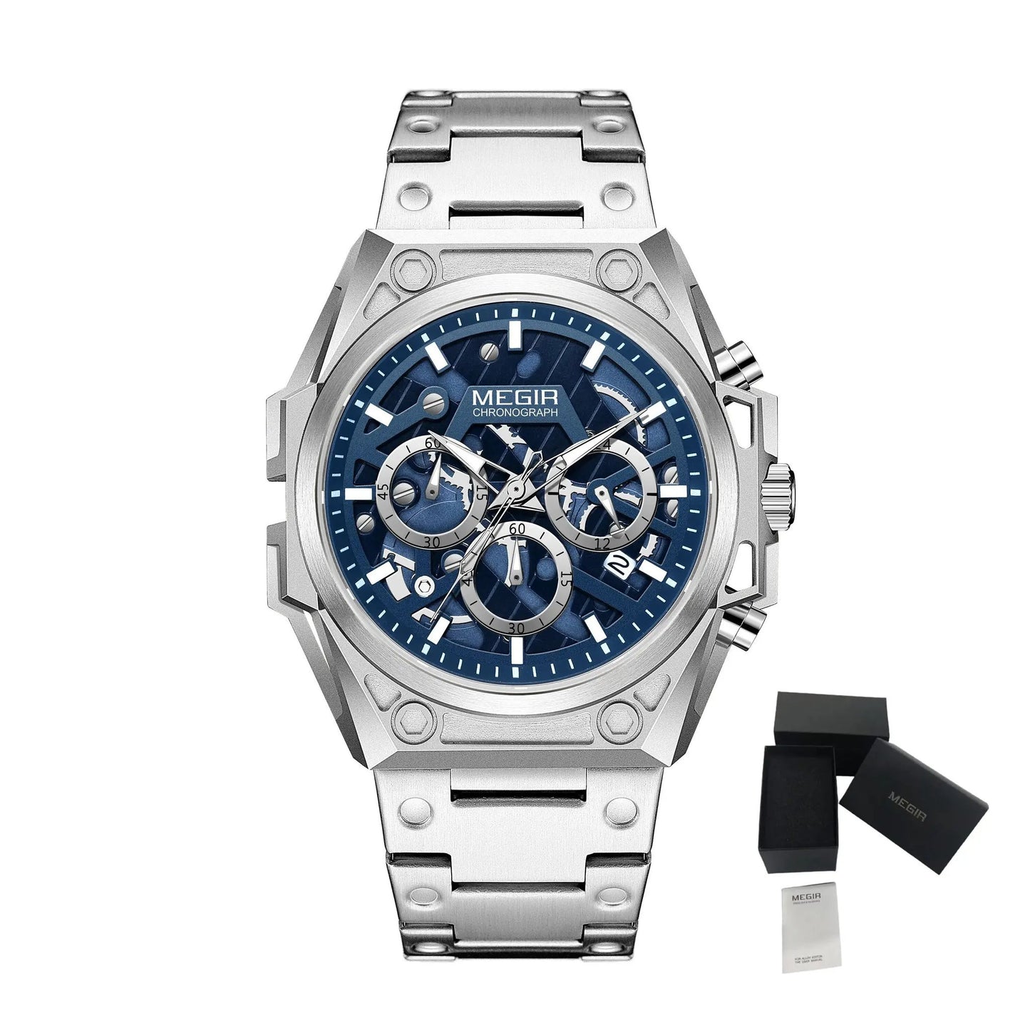 MEGIR Men's Watches Waterproof Sports Wristwatches Quartz Military Chronograph Luminous Male Clock Calendar Relogio Masculino 4220 by MEGIR WATCH GROUP