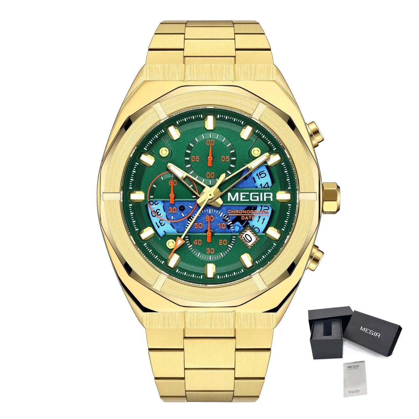 MEGIR New Watch for Men Top Brand Luxury Casual Quartz Wristwatch with Chronograph Waterproof Luminous Auto Date Reloj Hombre 2225 by MEGIR WATCH GROUP