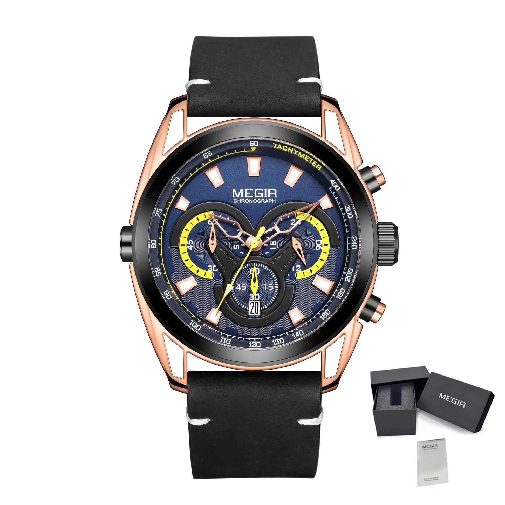 MEGIR Top Brand Luxury Men's Wrist Watch Man Luminous Waterproof Sport Men Quartz Wristwatches Relogio Masculino Dropshipping 2135 by MEGIR WATCH GROUP