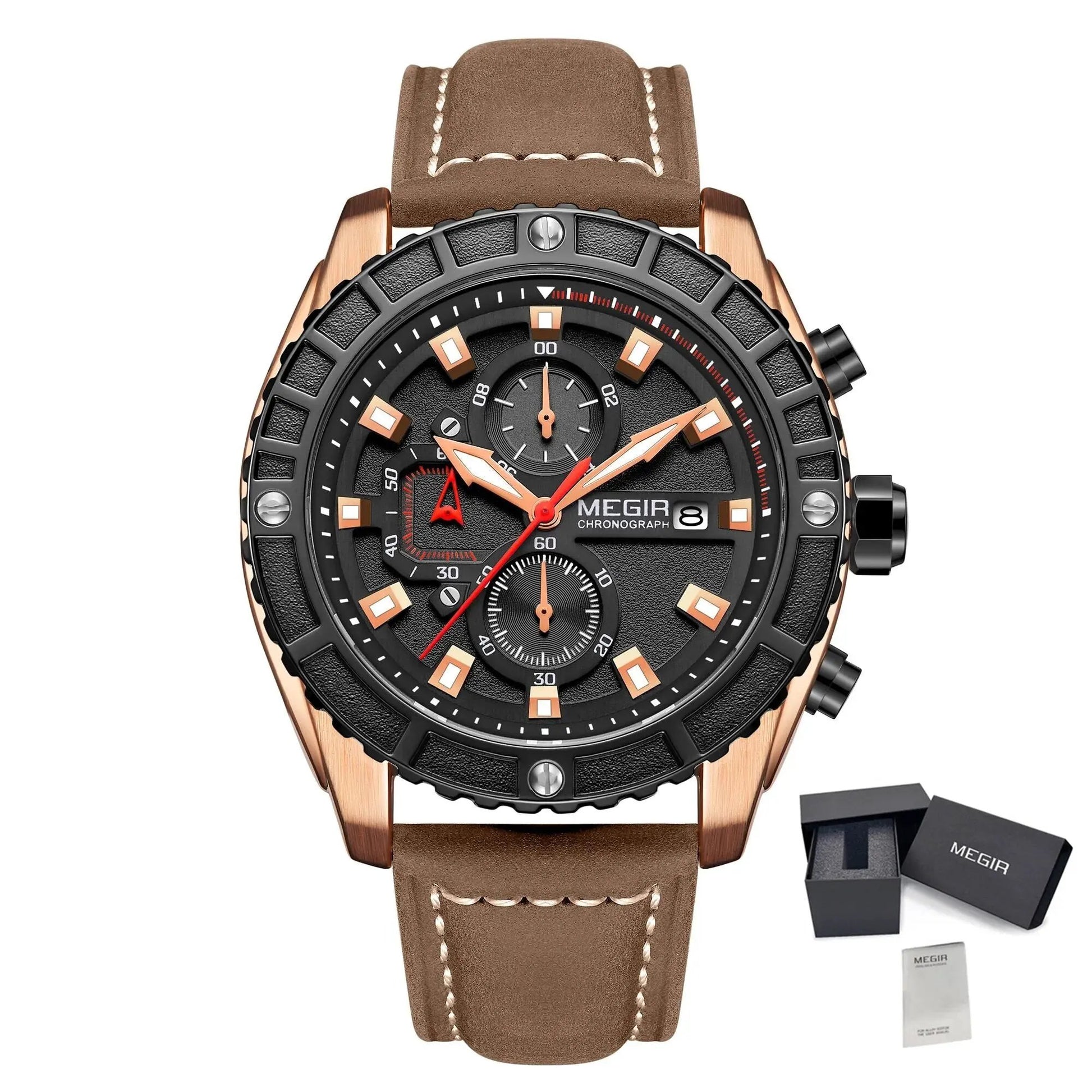 MEGIR Fashion Men's Sport Watches Waterproof Luminous Man Quartz Military Wristwatch Clock Gift for Men Relogio Masculino 2119 by MEGIR WATCH GROUP