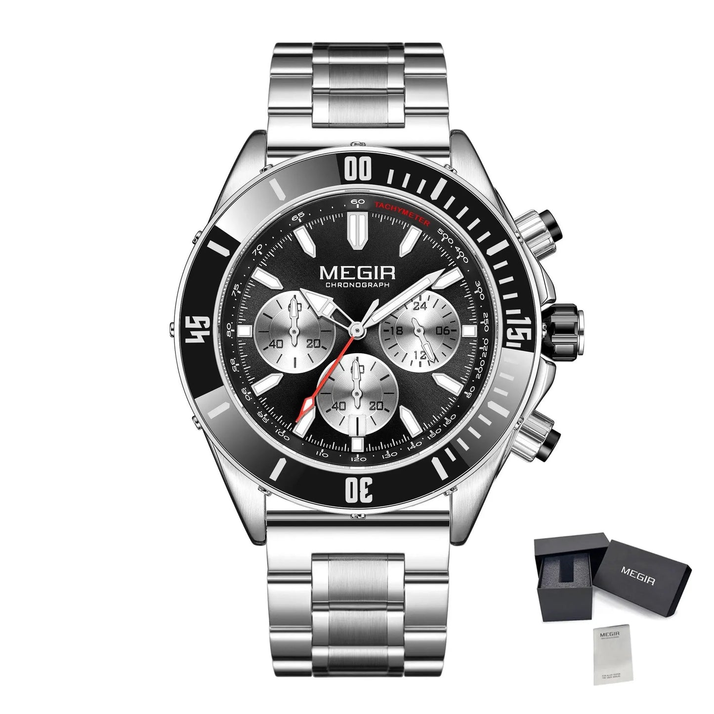 MEGIR Men Watch with Chronograph Fashion Quartz Military Waterproof Calendar Business Casual Wristwatches Clock Montre Homme 2226 by MEGIR WATCH GROUP