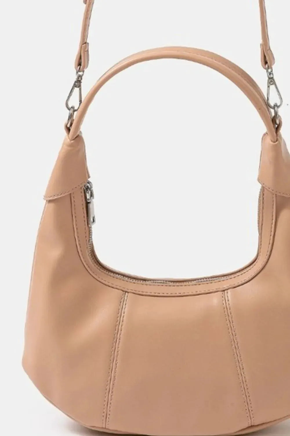 Fame Faux Leather Round Multi Panel Hand Bag by Fame