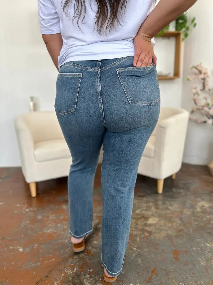 Judy Blue Full Size High Waist Straight Jeans by Judy Blue
