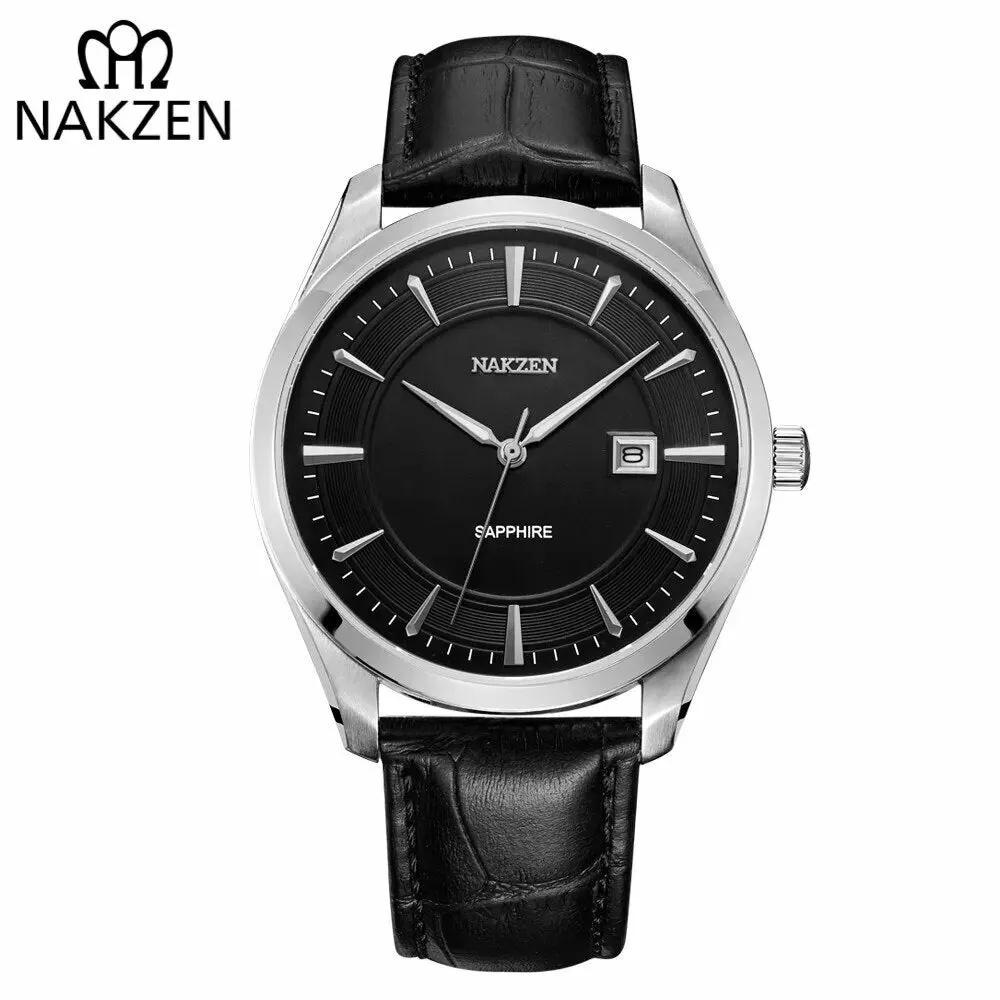 NAKZEN Mens wrist Watches Top Luxury Brand Quartz Watch Casual Leather Sports Wristwatch Homme Male Clock Relogio Masculino 1002 by MEGIR WATCH GROUP
