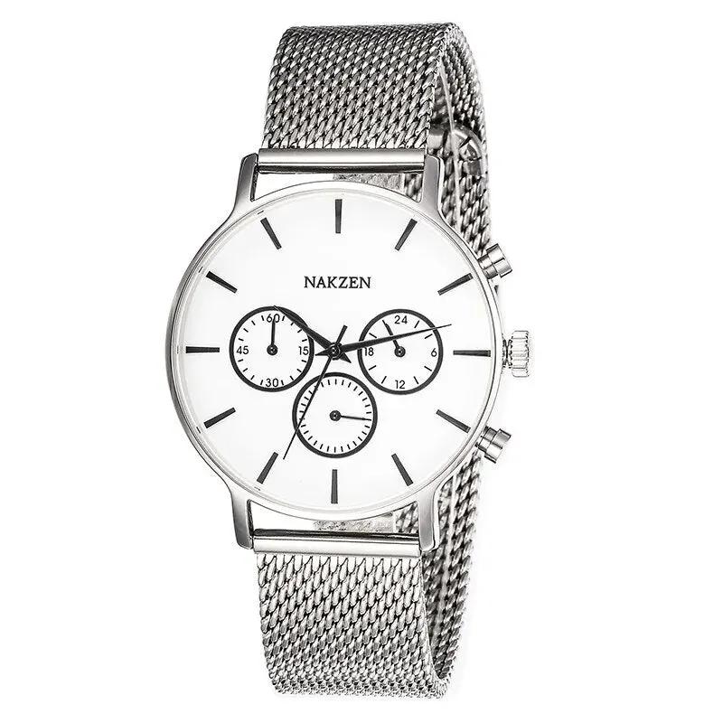 NAKZEN Men Fashion Sport Quartz Simple Clock Business Mens Watches Top Brand Luxury Waterproof Wrist Watch Relogio Masculino 5053 by MEGIR WATCH GROUP