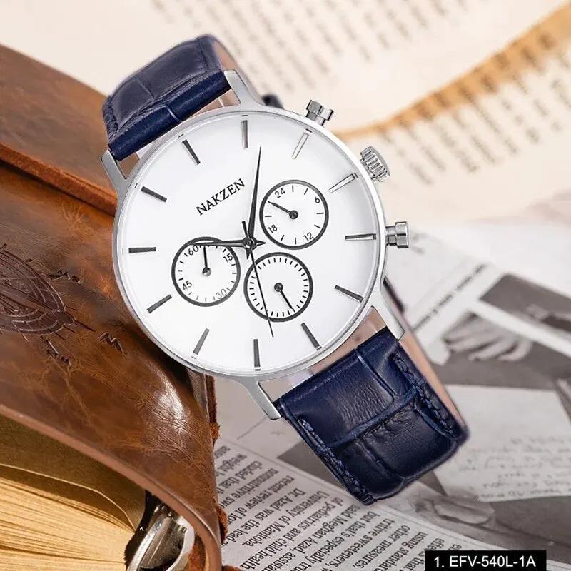 NAKZEN Men Fashion Sport Quartz Simple Clock Business Mens Watches Top Brand Luxury Waterproof Wrist Watch Relogio Masculino 5053 by MEGIR WATCH GROUP