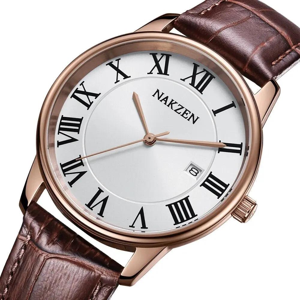 New NAKZEN Top Brand Luxury Fashion Mens Watches Big Dia Stainless Steel Quartz Watch Men Sport Male Clock Relogio Masculino 4090 by MEGIR WATCH GROUP