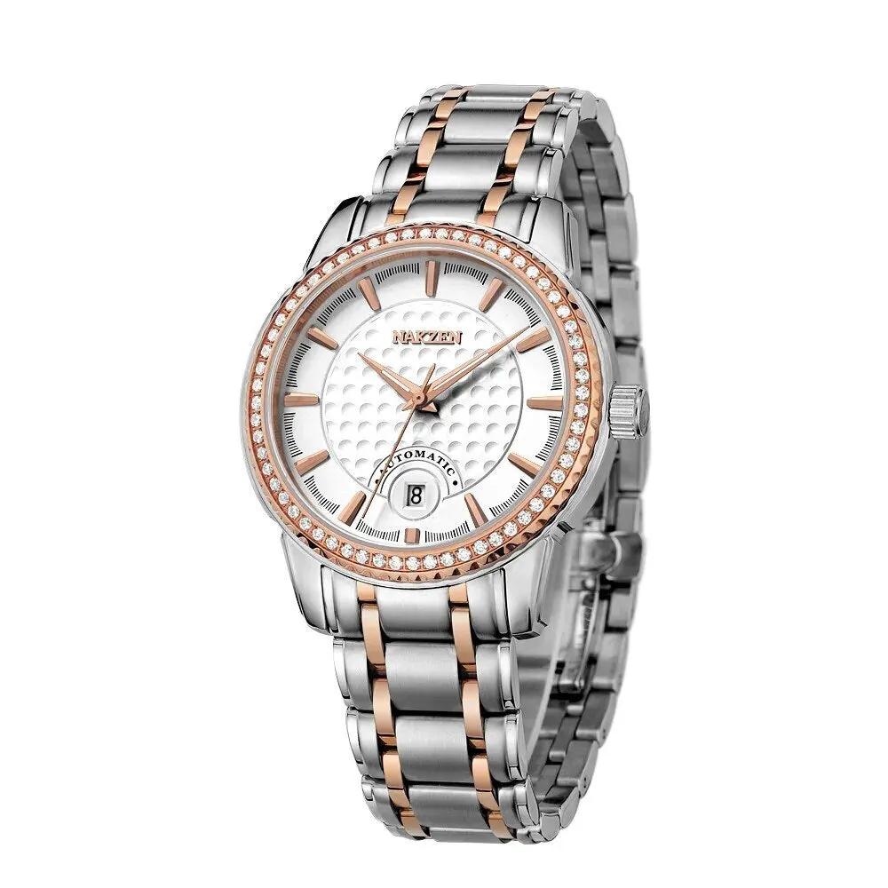 NAKZEN Men Mechanical Watch Men's Automatic Miyota 8215 Movement Diamond Watches Sapphire Wrist Watch Male Waterproof Clock 6020 by MEGIR WATCH GROUP