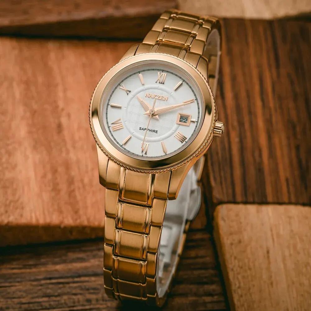 NAKZEN Brand Luxury Gold Bracelet Women Quartz Watch Ladies Fashion Dress Jewelry Gifts Wristwatch For Girls Female Clock 4037 by MEGIR WATCH GROUP