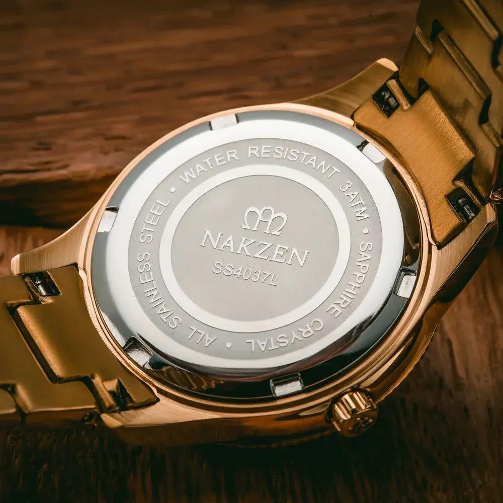 NAKZEN Brand Luxury Gold Bracelet Women Quartz Watch Ladies Fashion Dress Jewelry Gifts Wristwatch For Girls Female Clock 4037 by MEGIR WATCH GROUP