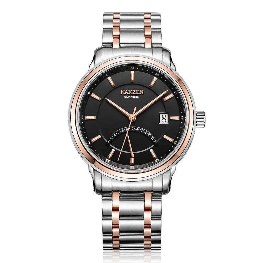 NAKZEN Crescent Shape Mens Quartz Watch Fashion Casual Waterproof Luxury Brand Date Wrist Watch Male Clock relogio masculino 4021 by MEGIR WATCH GROUP