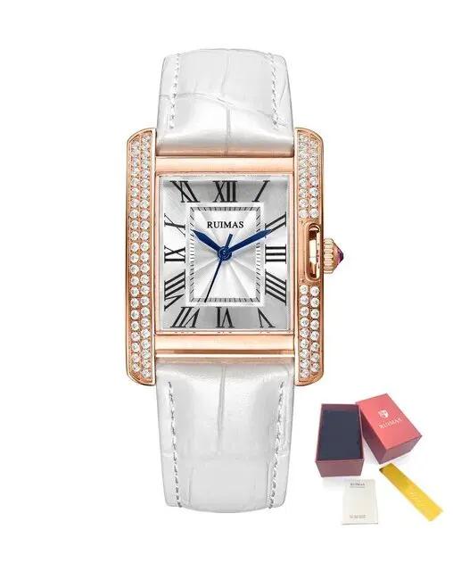 RUIMAS Fashion Automatic Mechanical Watch for Women Luxury Leather Ladies Wristwatch Waterproof Female Clock Reloj Mujer 6773 by MEGIR WATCH GROUP
