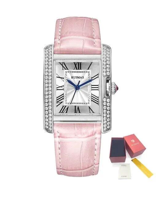 RUIMAS Fashion Automatic Mechanical Watch for Women Luxury Leather Ladies Wristwatch Waterproof Female Clock Reloj Mujer 6773 by MEGIR WATCH GROUP