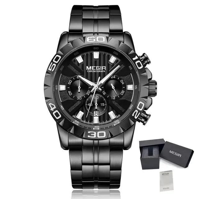 MEGIR Watches Business Mens Watches Top Brand Luxury Quartz Casual Wristwatch Date Clock Waterproof Wrist Watch Chronograph 2087 by MEGIR WATCH GROUP