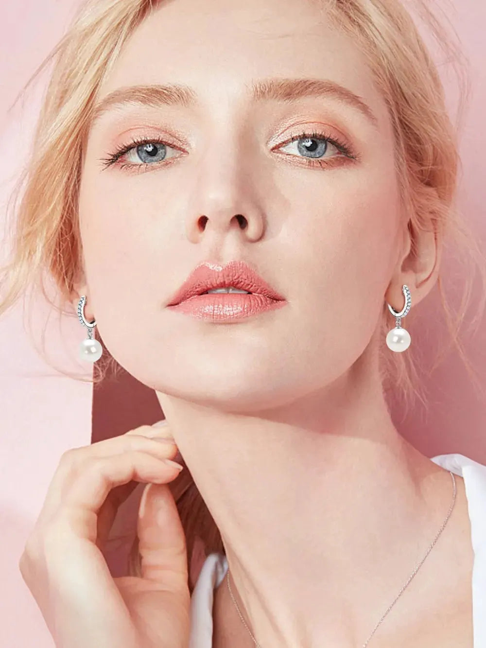 925 Sterling Silver Freshwater Pearl Earrings by Partner Label