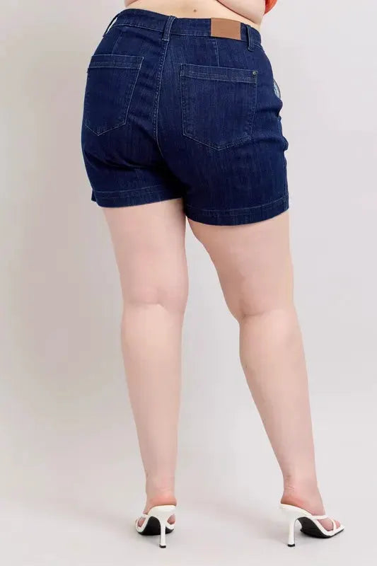 Judy Blue Full Size High Waist Denim Shorts Plus Size by Judy Blue