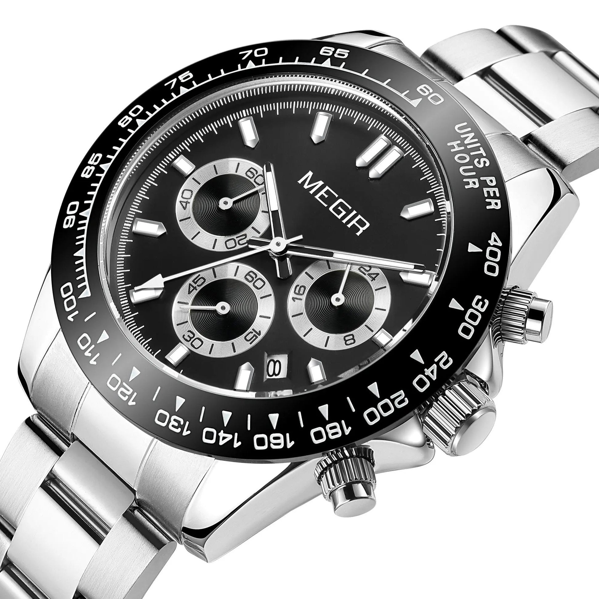MEGIR Fashion Men Business Watches Stainless Steel Quartz Watch Luxury Casual Sport Wristwatch Waterproof Clock Reloj Hombre 8104 by MEGIR WATCH GROUP