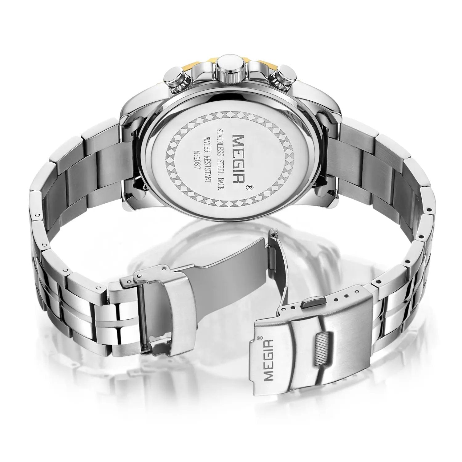 MEGIR Watches Business Mens Watches Top Brand Luxury Quartz Casual Wristwatch Date Clock Waterproof Wrist Watch Chronograph 2087 by MEGIR WATCH GROUP