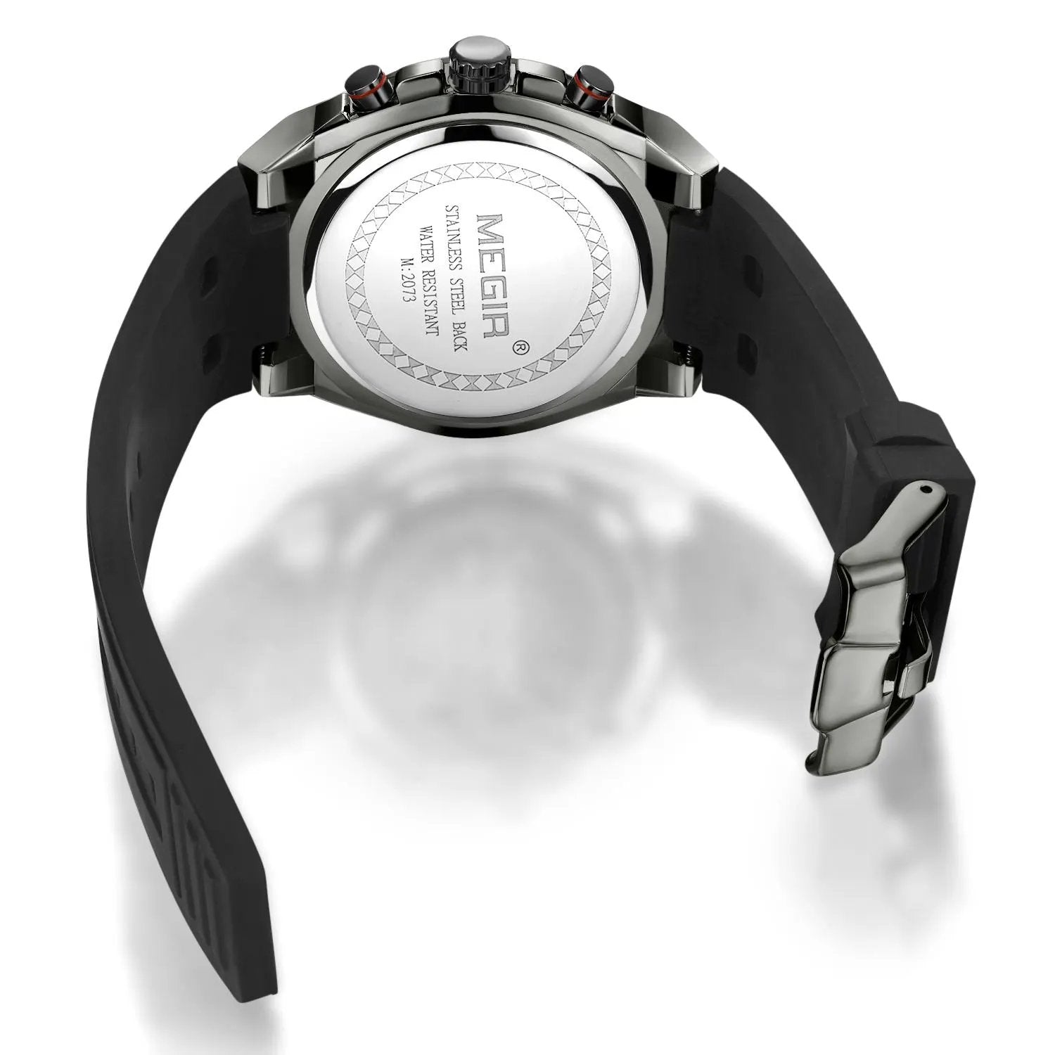MEGIR Mens Watches Silicone Quartz Wrist Watch Chronograph Fashion Sport Business Wristwatch Luminous Male Clock Montre Homme 2073 by MEGIR WATCH GROUP