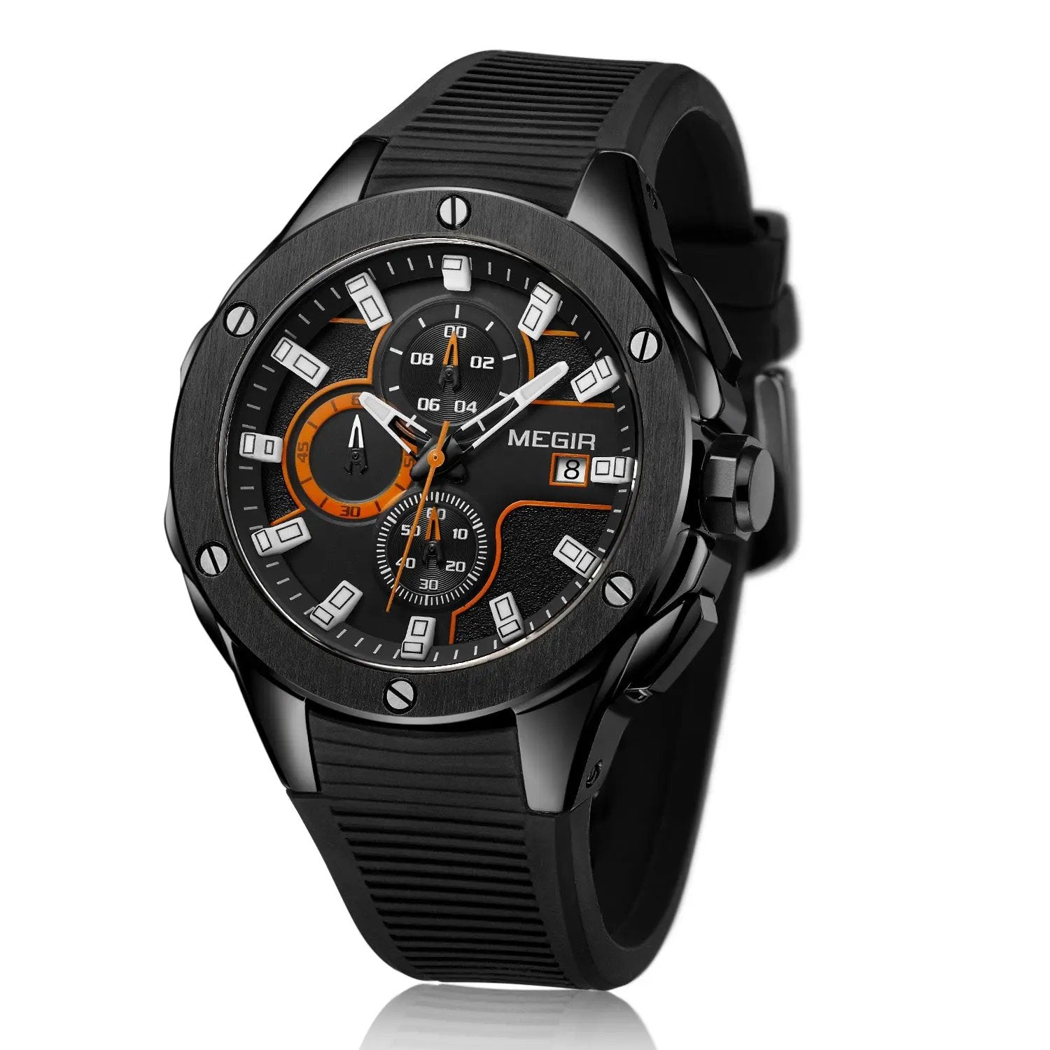 MEGIR Men Sport Military Watch Luxury Luminous Waterproof Chronograph Quartz Wristwatch Date Clock Relogio Masculino 2053 by MEGIR WATCH GROUP